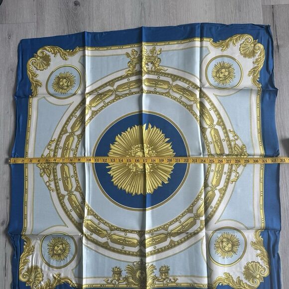 Vintage Henry A La Pensee Silk Scarf Laurent Perrier Tours Sur Marne 34x33 READ - Picture 8 of 11